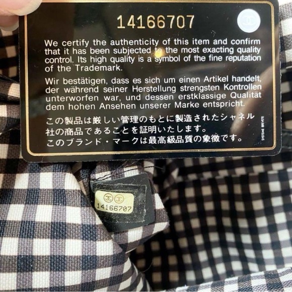 CHANEL Cruise Line Gingham Check Canvas Bag 240330T - Picture 2 of 3